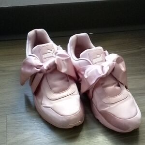 Puma X Rihanna Pink Bow Sneakers
